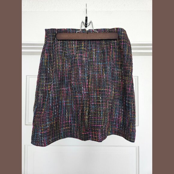 Oasis Black Rainbow Tweed Mini Skirt - Picture 2 of 7